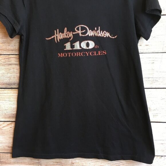 HARLEY DAVIDSON STUDDED GRAPHIC T-SHIRT IN BLACK - Picture 3 of 8